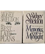 Sidney Sheldon: Memories of Midnight &amp; Best Laid Plans romance drama HC VG - £7.11 GBP