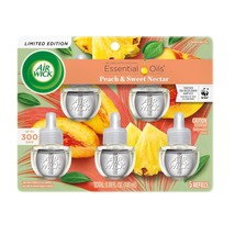 Plug In Scented Oil Refill, 5 Ct, Fresh Peach And Sweet Nectar, Air Freshener, E - £16.71 GBP