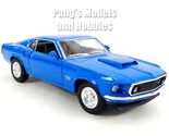 1969 Ford Mustang Boss 429 1/24 Diecast Metal Model by Welly - BLUE - $29.69