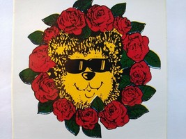 Grateful Dead Car Window Decal Groovy Bear in a Wreath of Roses Original 1992 - £7.31 GBP