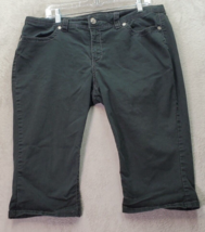 Nine West Vintage America Capri Pants Womens Size 16 Black Cotton Stretc... - $23.05