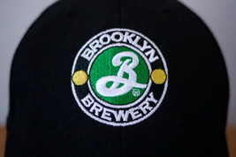 BROOKLYN BREWERY Embroidered Black Trucker Baseball Cap Hat One Size Adjust - £19.82 GBP
