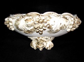 Vintage Wall Pocket Vase Gold Flowers Hollywood Regency Plastic Approx 16 X 7&quot; - £15.45 GBP