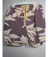 Tommy Bahama Relax Floral Gray Swim Trunks Shorts Mesh Lined M Aloha - $27.17 CAD