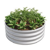 32.08*11.4&quot; Tall Round Raised Garedn Bed, Metal Raised Beds for Vegetables - £41.49 GBP