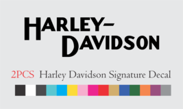 2 PCS Harley Davidson Logo Signature Vinyl Decal Sticker 8 Inch OR 11 In... - £10.45 GBP+