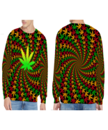 rasta Weed Leaf Men&#39;s Sweater Pullover Sweatshirt - £28.03 GBP+