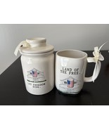 New Rae Dunn 4th Of July Land Off The Free. Mug &amp; Let freedom Ring. Cani... - €47,25 EUR