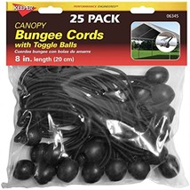 Keeper - 8&quot; Canopy Bungee Cords with Toggle Balls, 25 Pack - $25.00