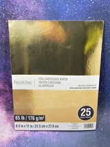 Recollections, Gold Foil Cardstock Paper, 8.5&quot; X 11&quot; Pack Of 25 Sheets New! - £12.67 GBP