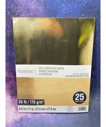 RECOLLECTIONS, GOLD FOIL Cardstock Paper, 8.5&quot; x 11&quot; pack of 25 Sheets  ... - £12.89 GBP