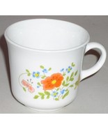 (2) Corning Corelle Wildflower Coffee Cups/Mugs;WHITE--ORANGE/GOLD/ BLUE... - £7.86 GBP