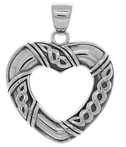 Jewelry Trends Sterling Silver Celtic Heart Shaped Pendant - £38.50 GBP