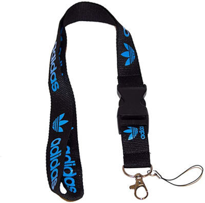 Universal Adidas Lanyard Keychain ID Badge Holder quick release Black Bl... - $7.99
