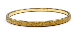 Vintage 60&#39;s Textured Gold Tone Monet Bangle Bracelet - £17.12 GBP