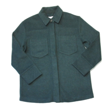NWT Vince Shirt Jacket in Sea Quartz Green Brushed Wool Blend Oversized ... - $118.80