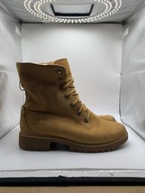 Timberland Jayne A1SGA Women 8 Wheat Leather Teddy Fleece Sherpa Fold Down Boots - $39.15