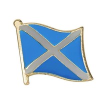 Scotland Flag Lapel Pins 0.5&quot; St Andrews Cross Saltire Badge Scottish Tie Tack - £5.53 GBP