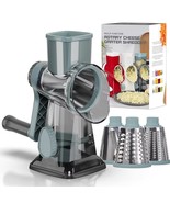 3 in 1 Rotary Cheese Grater Manual Drum Vegetable Slicer with Suction Base - $1,049.48 MXN