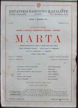 Marta Flotow Theater Poster Vintage Original 1959 Croatia - $34.66