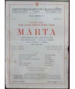 Marta Flotow Theater Poster Vintage Original 1959 Croatia - $34.66