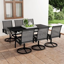  Dining Set Anthracite, Grey Powder-coated steel, Textilene - $2,306.62 CAD