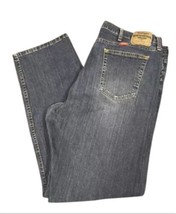 Wrangler Men Jeans 40x32 Blue Denim Pants Straight Leg Cotton Regular Fi... - £21.27 GBP