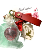 Red Rose Keychain Eternal Flower Car Bag Hanging Ornaments - $9.78