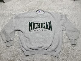 Michigan State Russell Athletic Sweatshirt XL Pullover Embroidered Spell... - £19.66 GBP