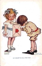 My Heart Is All For You Valentine Artist Signed Katharine Gassaway postcard - $6.93