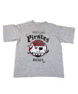 Vintage Kids Salem AHL Portland Pirates Hockey Gray Shirt Youth Size Lar... - $39.59