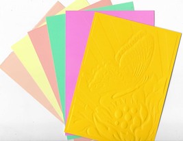 5&quot;x7&quot; Embossed Card &amp; Paper. Butterfly (24). 10 Sheets in Assorted Colours  - $4.75+