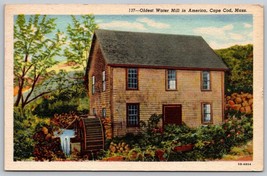 1957 oldest water mill in America Cape Cod Massachusetts Postcard - £2.36 GBP