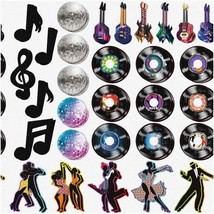 Retro Groove Bash Kit - 60 Pcs Music Party Decorations: Musical Notes, Disco Bal - $31.67