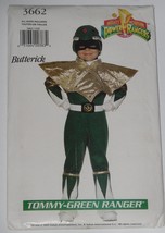 Butterick Pattern 3662 Boys&#39; Power Rangers Costume Tommy-Green Size XS-L Uncut - £19.67 GBP