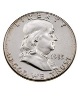 1955 50C Franklin Half Dollar Gem Proof Condition, Excellent Eye Appeal-... - €89,37 EUR