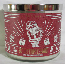 White Barn Bath &amp; Body Works 3-wick Candle BUTTERRUM EGGNOG w/ essential oils - £31.45 GBP