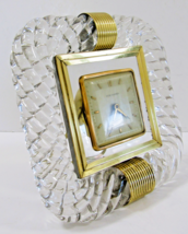 1940s New Haven Venini Glass  and Brass Desk Clock - $207.90