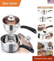 Healthy 1 QT &amp; 2 QT Cookware Set - Dishwasher Safe Stainless Steel Saucepan - $42.00