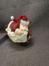 Christmas Claus Santa Big Shoe Figurine Christmas Decor - £12.08 GBP