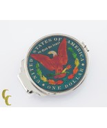 Gorgeous Colorized Morgan Dollar Stainless Steel Money Clip Unique - $314.10 CAD