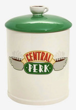 Friends Central Perk Logo Ceramic Cookie Jar Food Storage NEW Coffee Cup On Lid - £34.52 GBP