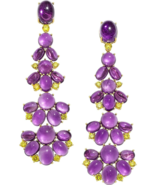 18k Gold, Amethyst Cabochon, and 2.0ct Yellow Diamond Earrings 36.96g 3-... - $9,835.10 CAD