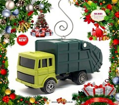  Htf Great Gift Christmas Ornament Trash Truck Garbage Refuse Waste Recycle - £27.63 GBP