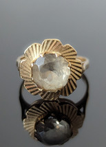 1930&#39;s 9K Gold Sunburst Citrine Ring, 3.3g - £98.86 GBP