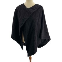 Genny Black Wool Cape Style Lined Shawl Size 8 Womens - £61.83 GBP