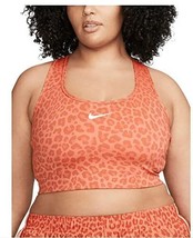 Nike Womens Plus Size Swoosh Non-Padded Racerback Sports Bra (1X) Orange Camo... - $40.00