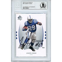 Joseph Addai Indianapolis Colts Auto 2007 Upper Deck SP Card Signed Beck... - $97.98