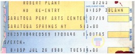 Vintage Robert Plant Ticket Stub Luglio 26 1988 Saratoga Molle Ny LED Zeppelin - £35.97 GBP
