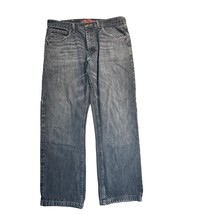 Lee Jeans Mens 38x32 Vintage Slim Dark Wash Blue Cotton Straight Leg Denim - $14.99
